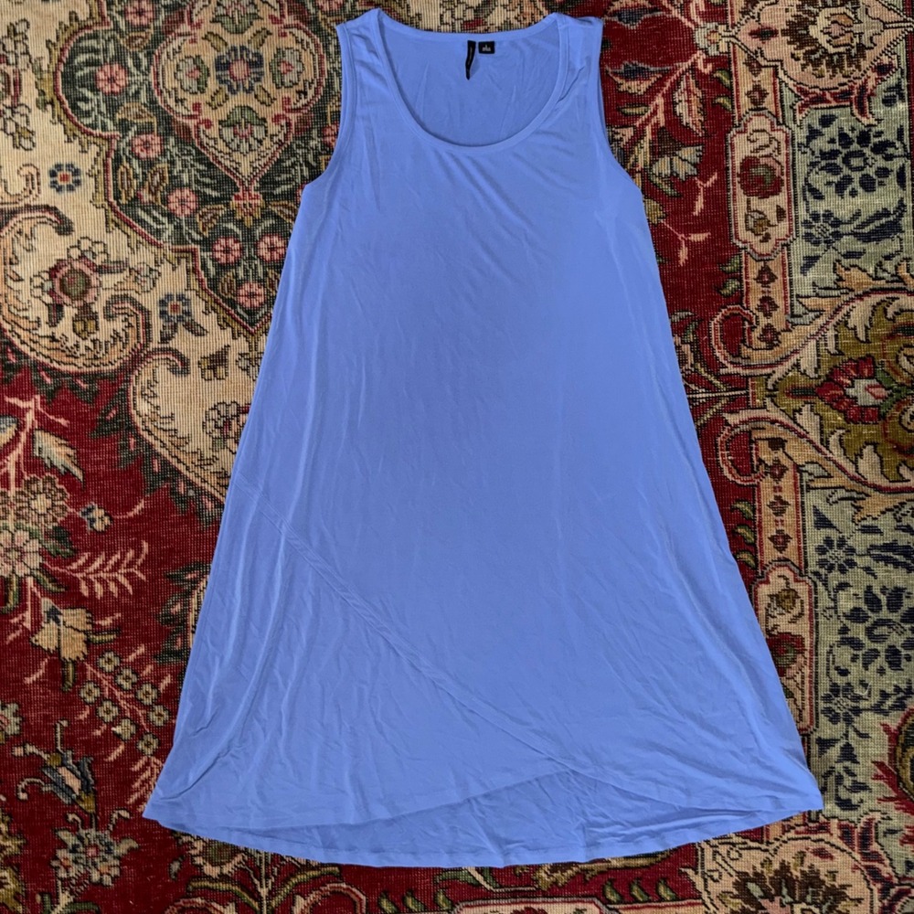 NEW DIRECTIONS Size L‎ Azure Blue A-Line Stretch Poly Tank Dress